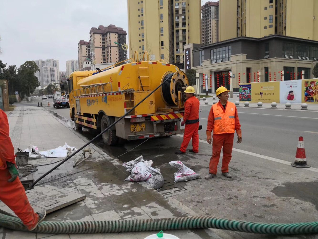 后安镇排污管道清淤-管道清洗